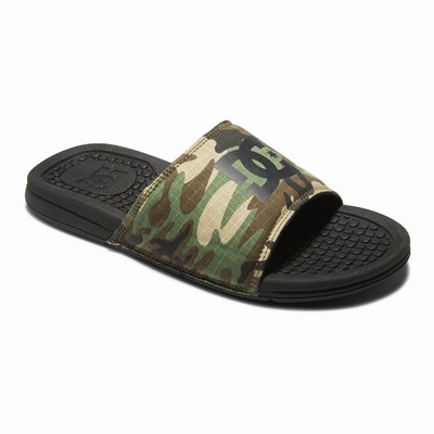 DC Bolsa Slides Men's Black/Camo Sandals Australia Sale DJI-035